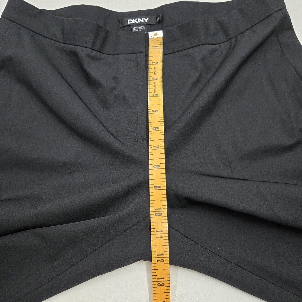 DKNY Women's‎ Dress Pants Size 14, Black Straight Leg - Picture 9 of 13